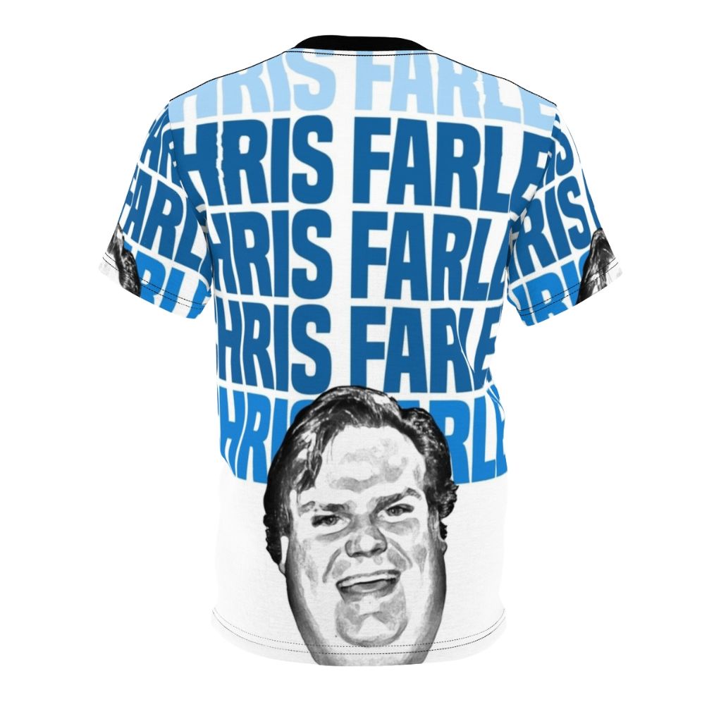 Nostalgic 90s graphic t-shirt featuring a sketched image of comedian Chris Farley - Back