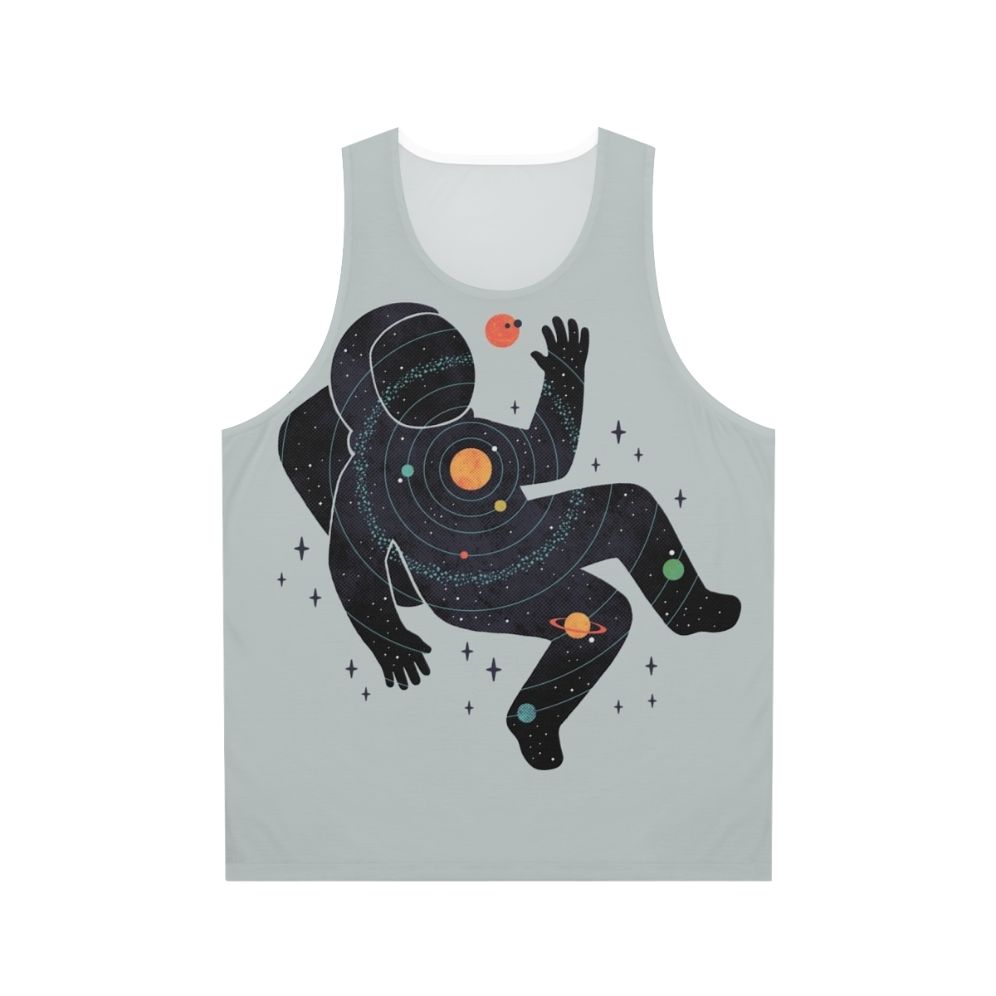 Unisex tank top with minimalist space design