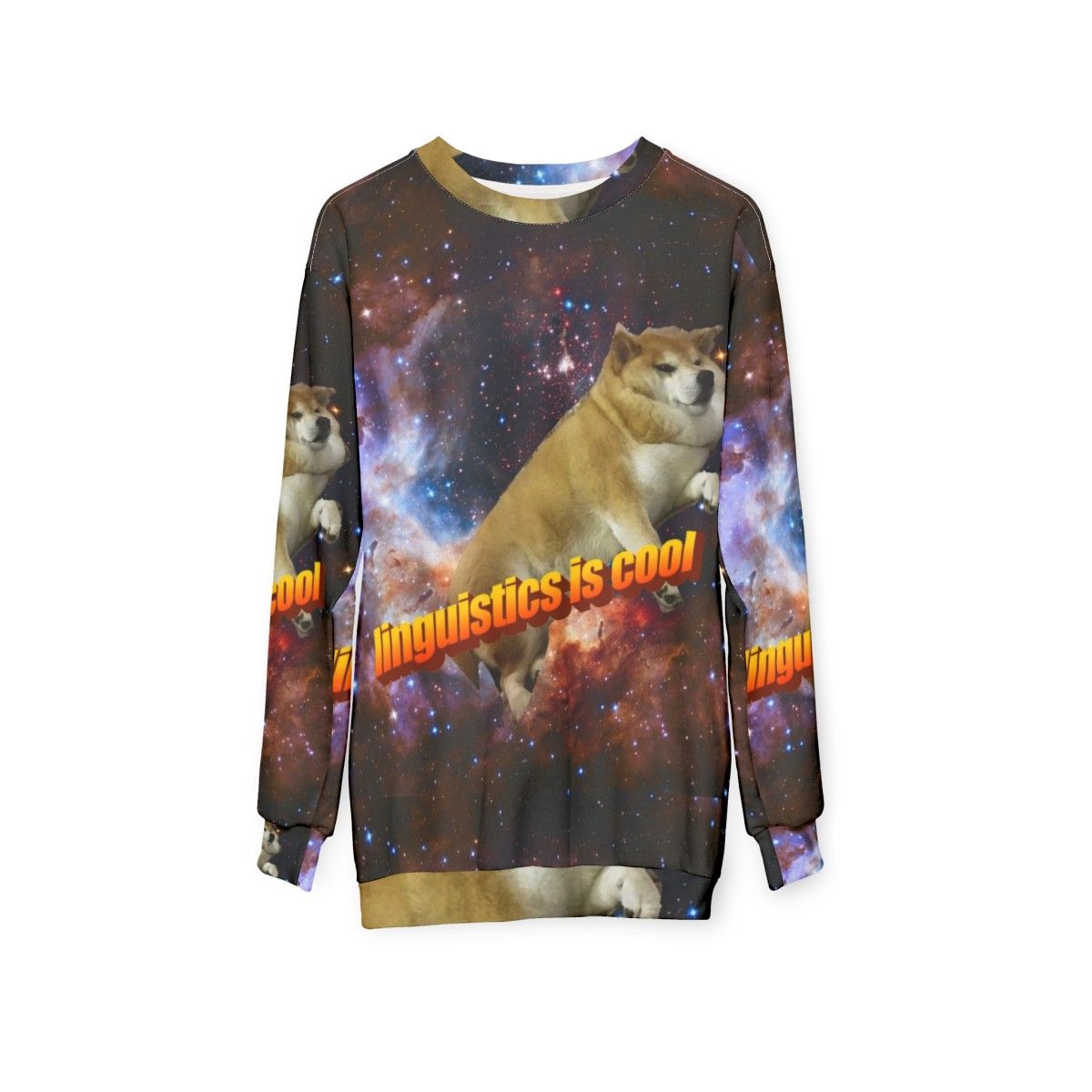 Linguistics Doggo Aesthetic Shiba Inu Sweatshirt - hanging