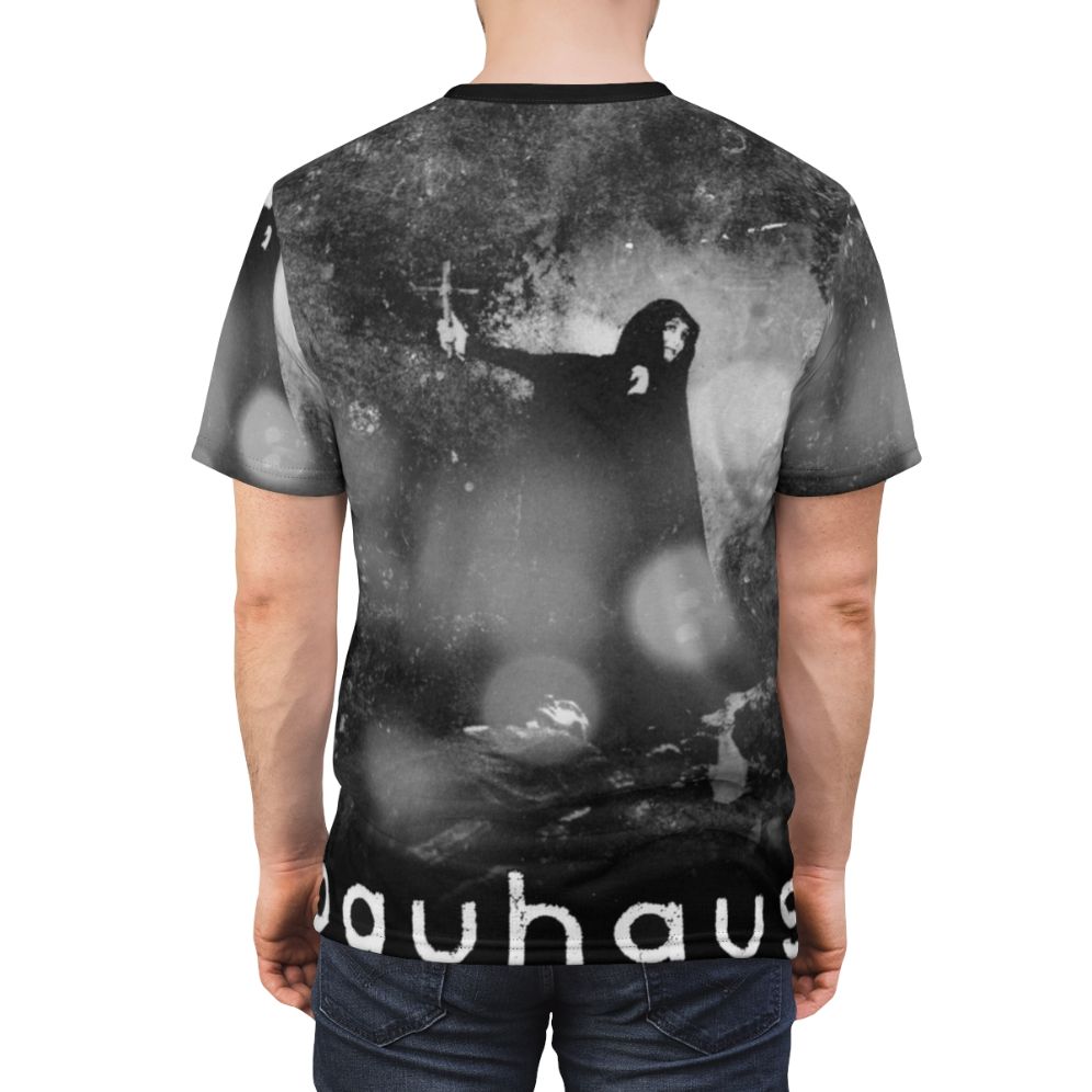 Mourning-themed t-shirt featuring gothic and vintage design elements - men back