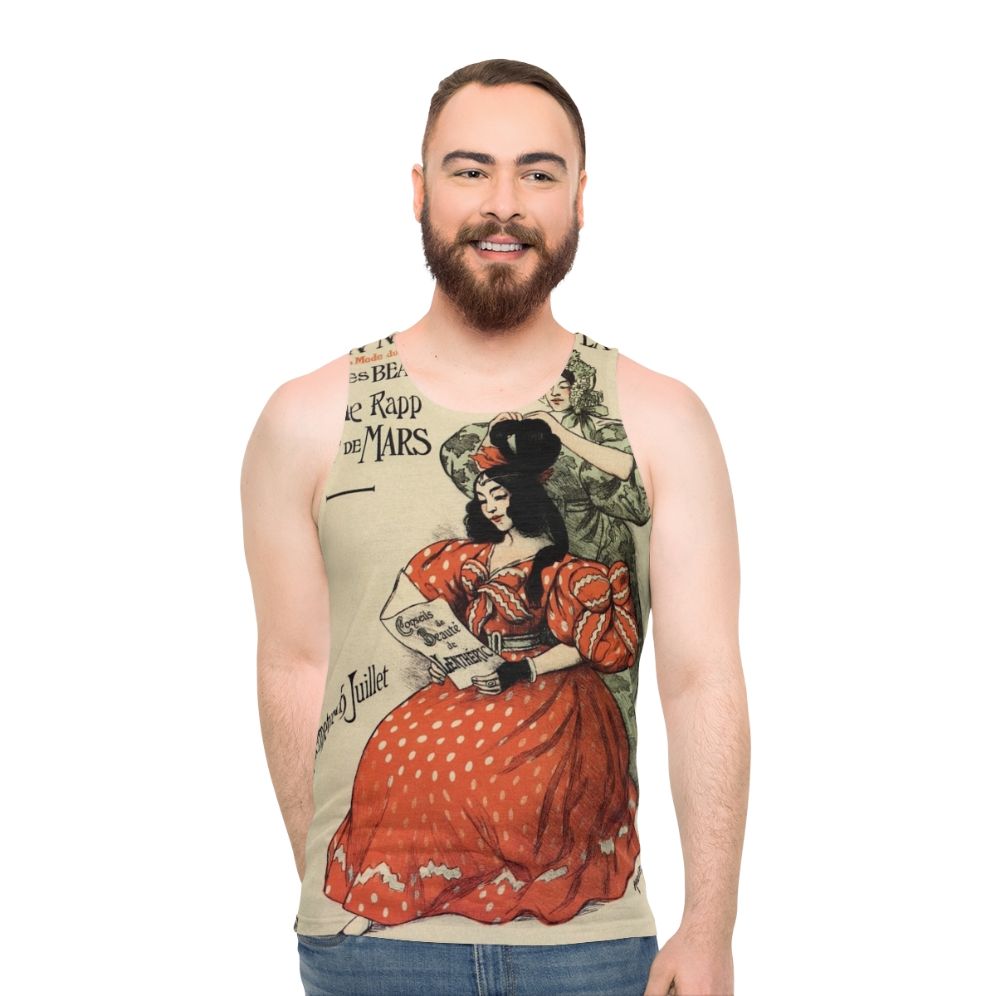 Parisian Belle Epoque Inspired Unisex Tank Top - men