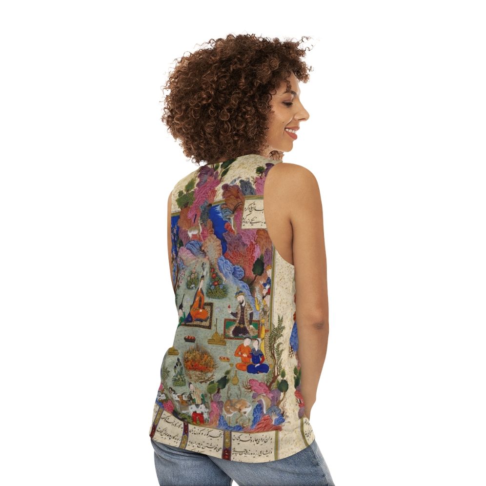 Unisex Shahnameh Persian Poet Tank Top - women back