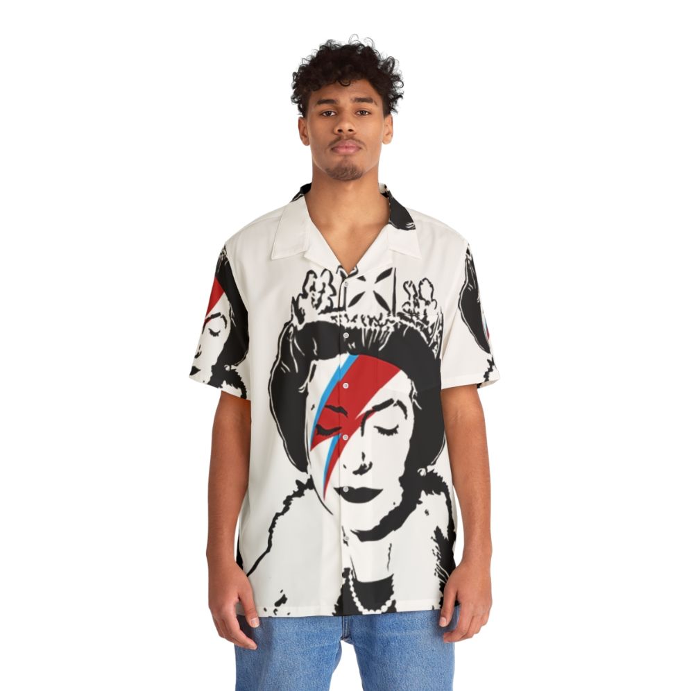 Banksy God Save The Queen Hawaiian Shirt - People Front