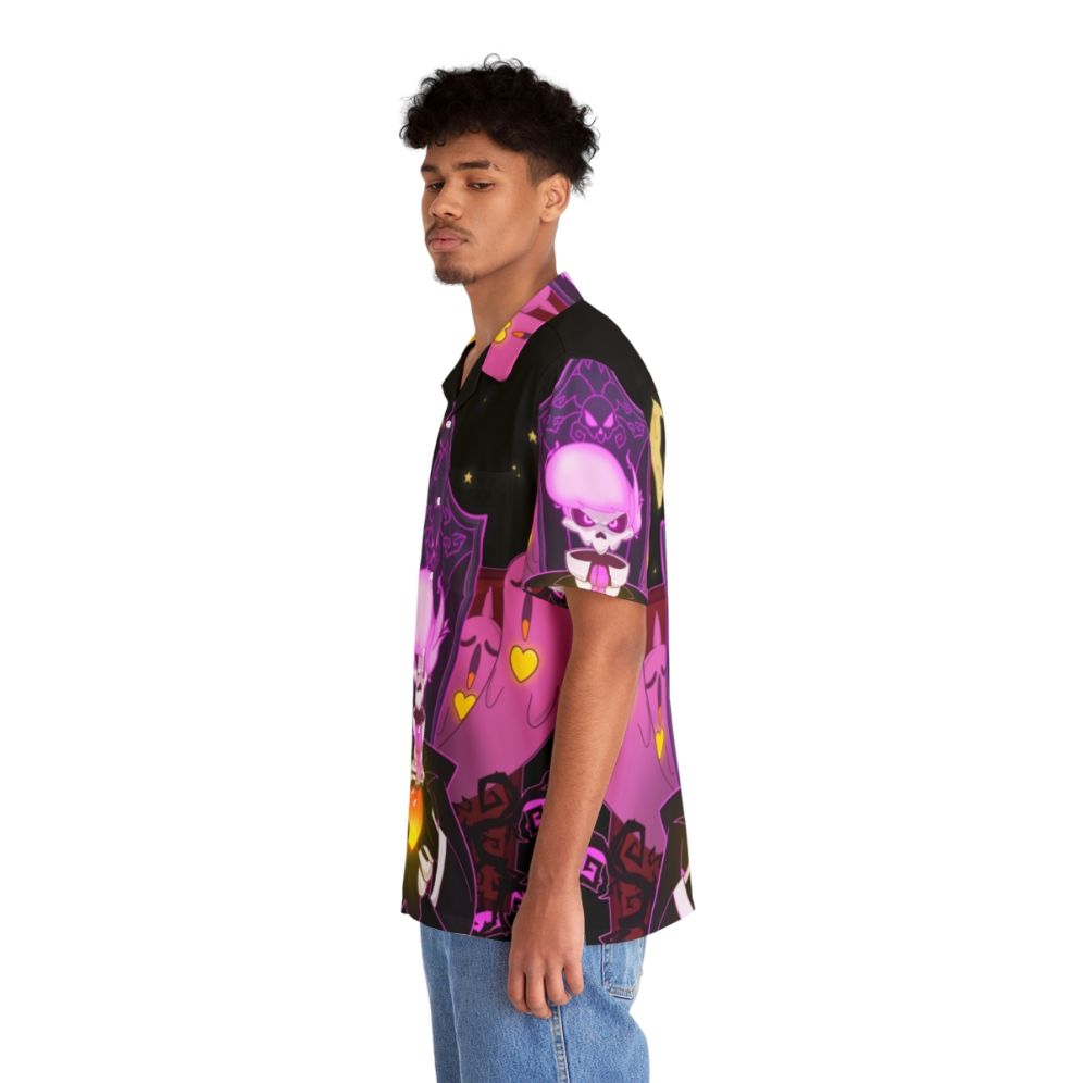 Mystery Skulls Ghost Hawaiian Shirt with Skeleton Apparel - People Left