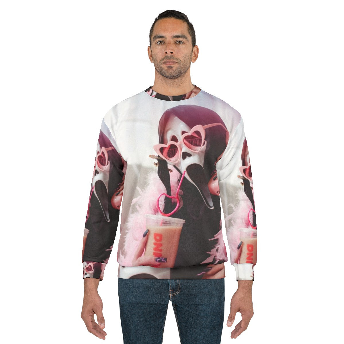 Ghostface inspired pop art design sweatshirt - men