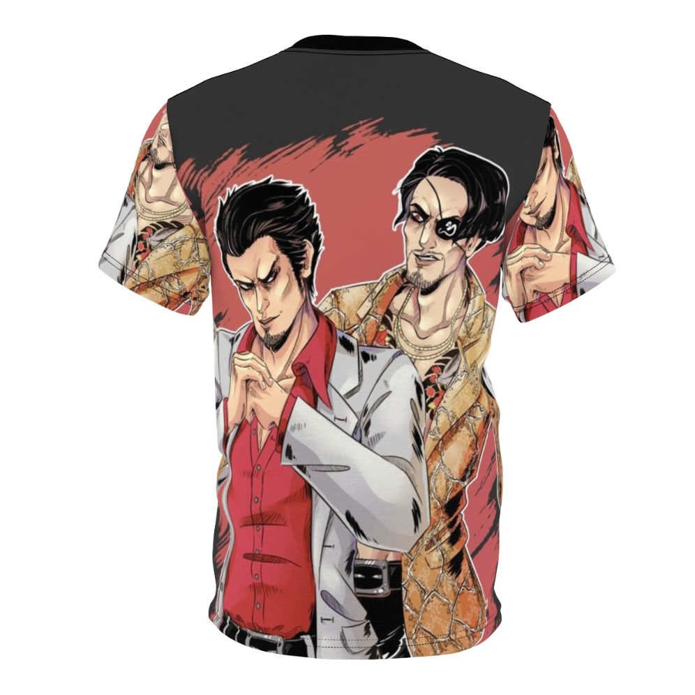 Majima Goro inspired AOP t-shirt with Yakuza game references - Back