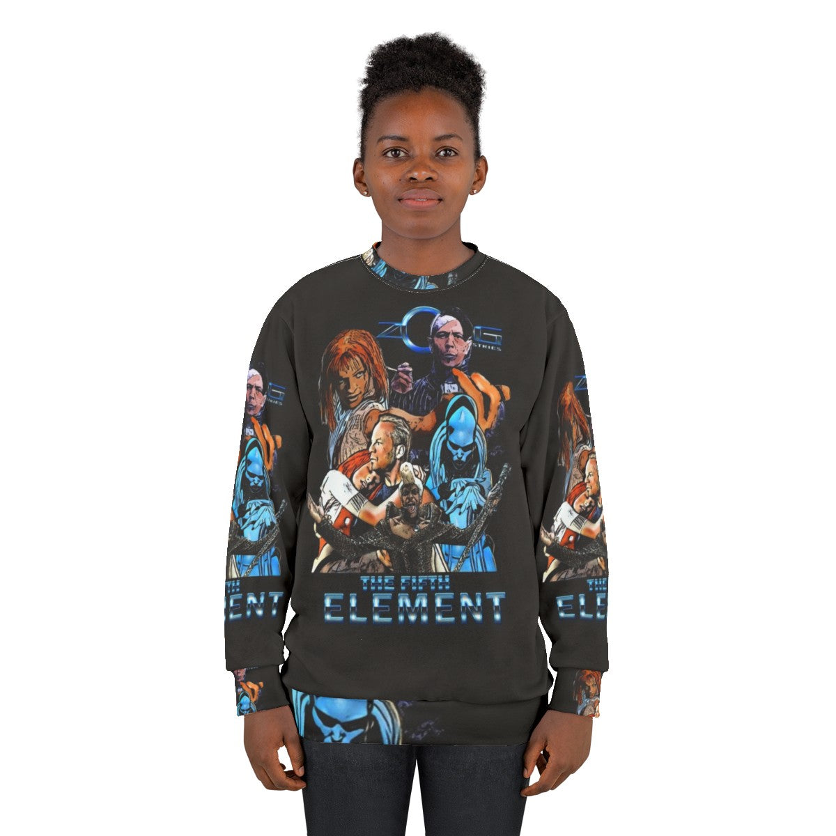 The Fifth Element Sweatshirt 2 featuring iconic sci-fi movie imagery - women