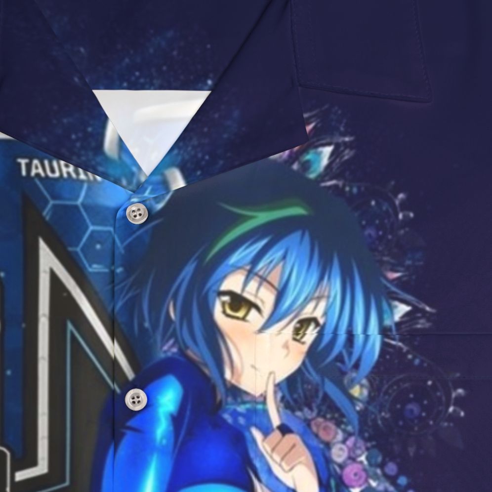 Xenovia Quarta Highschool DxD Blue Hair Girl Hawaiian Shirt - Detail