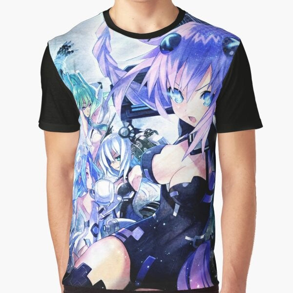 Hyperdimension Neptunia Neptune anime graphic design t-shirt