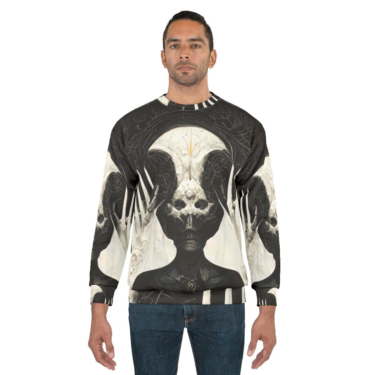 HR Giger Necronomicon Midjourney AI Art Sweatshirt - men