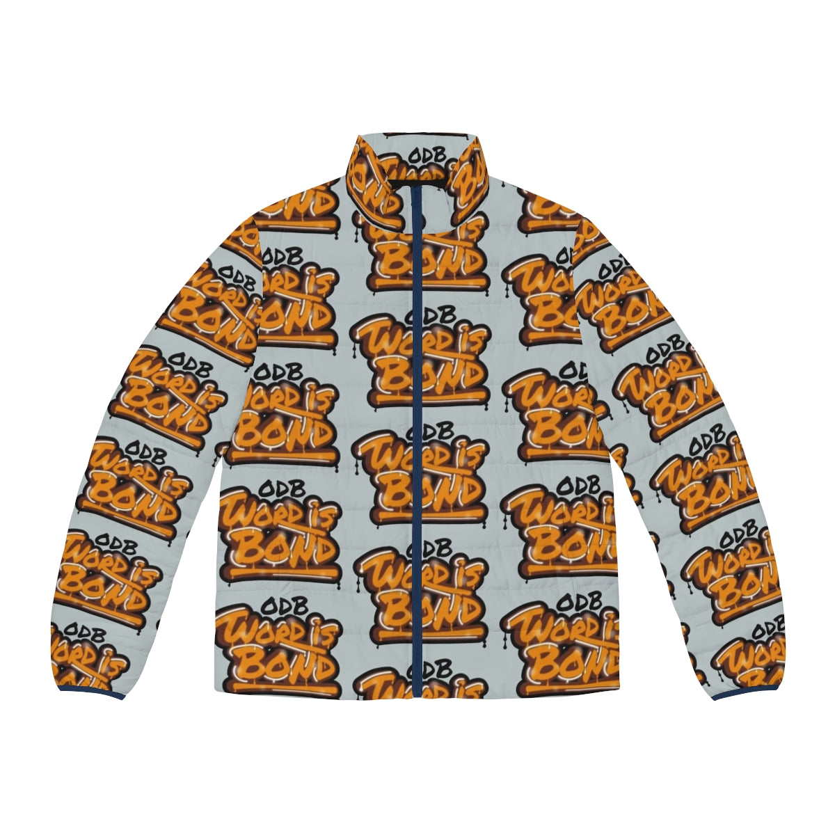 ODB "Word Is Bond" puffer jacket with graffiti-style graphic