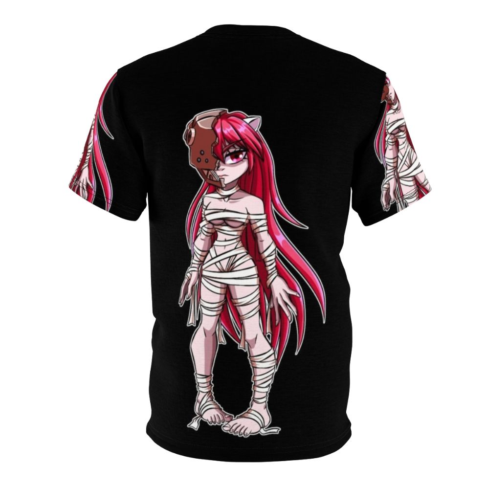 Elfen Lied inspired anime graphic t-shirt featuring characters from the popular anime series - Back