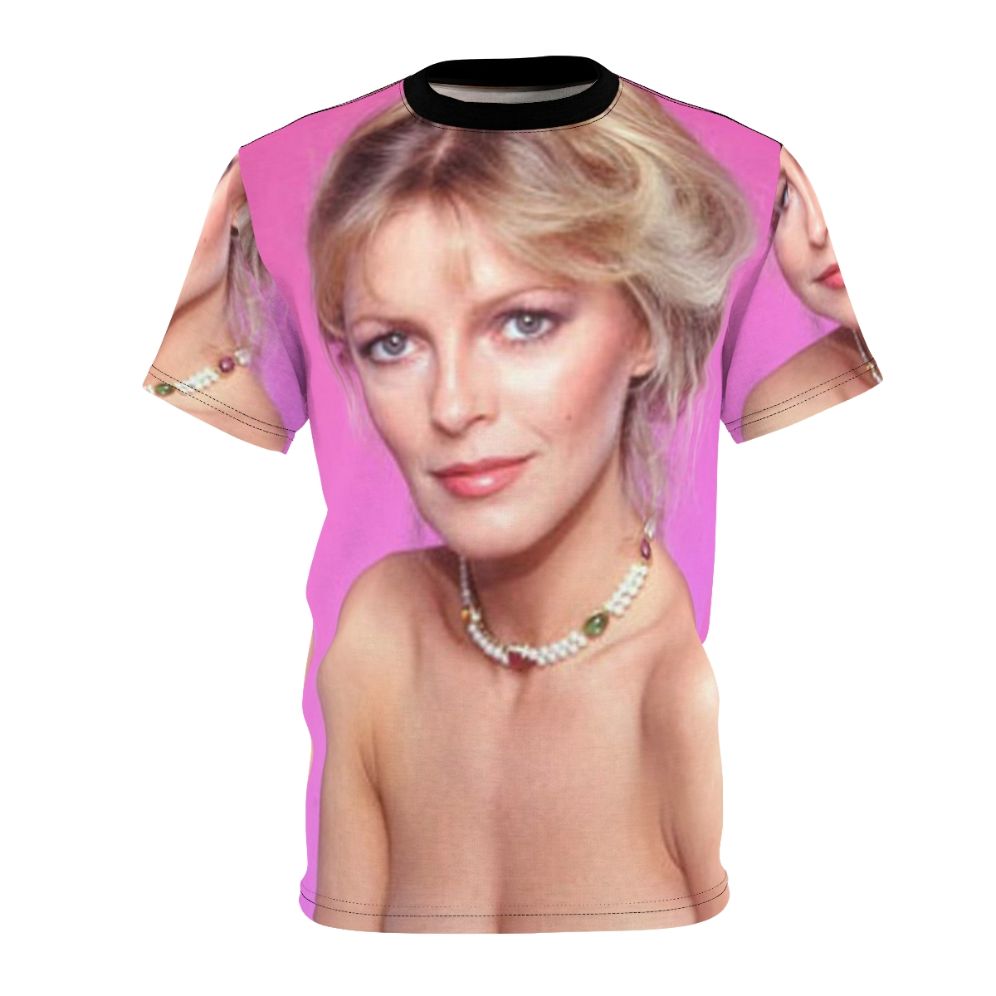 Vintage-style graphic t-shirt featuring a portrait of 1980s actress Cheryl Ladd