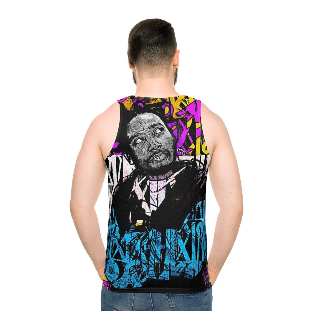 Retro Graffiti Unisex Tank Top - men back