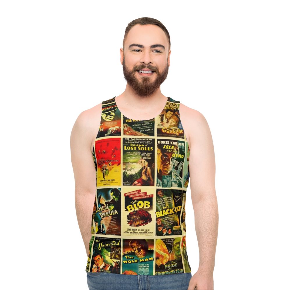 Vintage Classic Horror Monster Movie Posters Unisex Tank Top - men