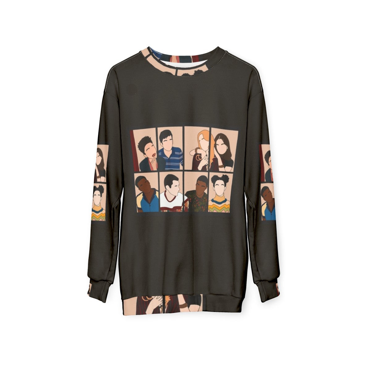 Sex Education Cast Sweatshirt featuring Maeve Wiley and Otis Milburn - hanging