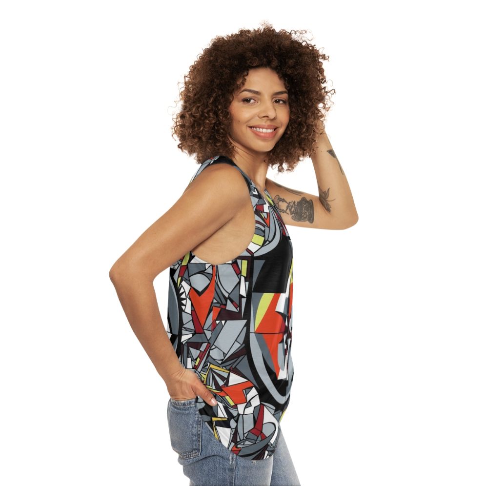 Unisex tank top with the meaning of music design - women side