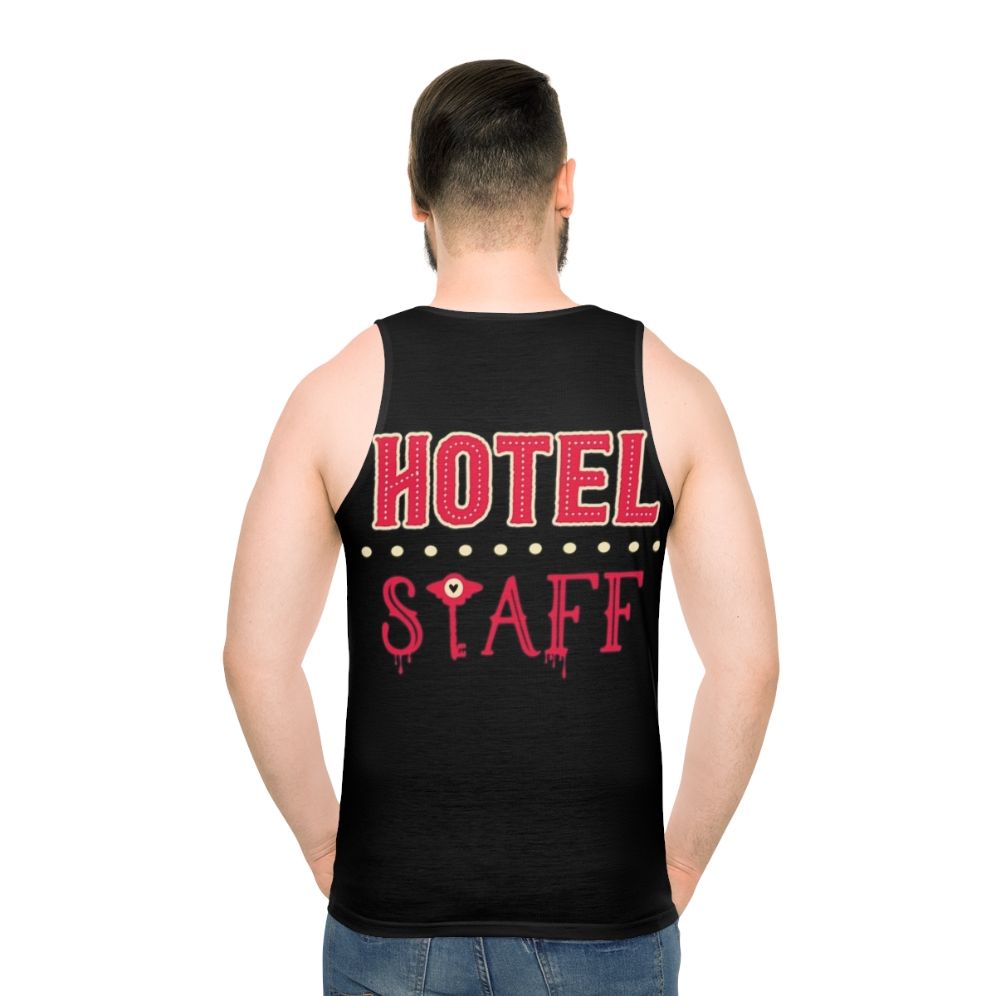 Hazbin Hotel Staff Unisex Tank Top - men back