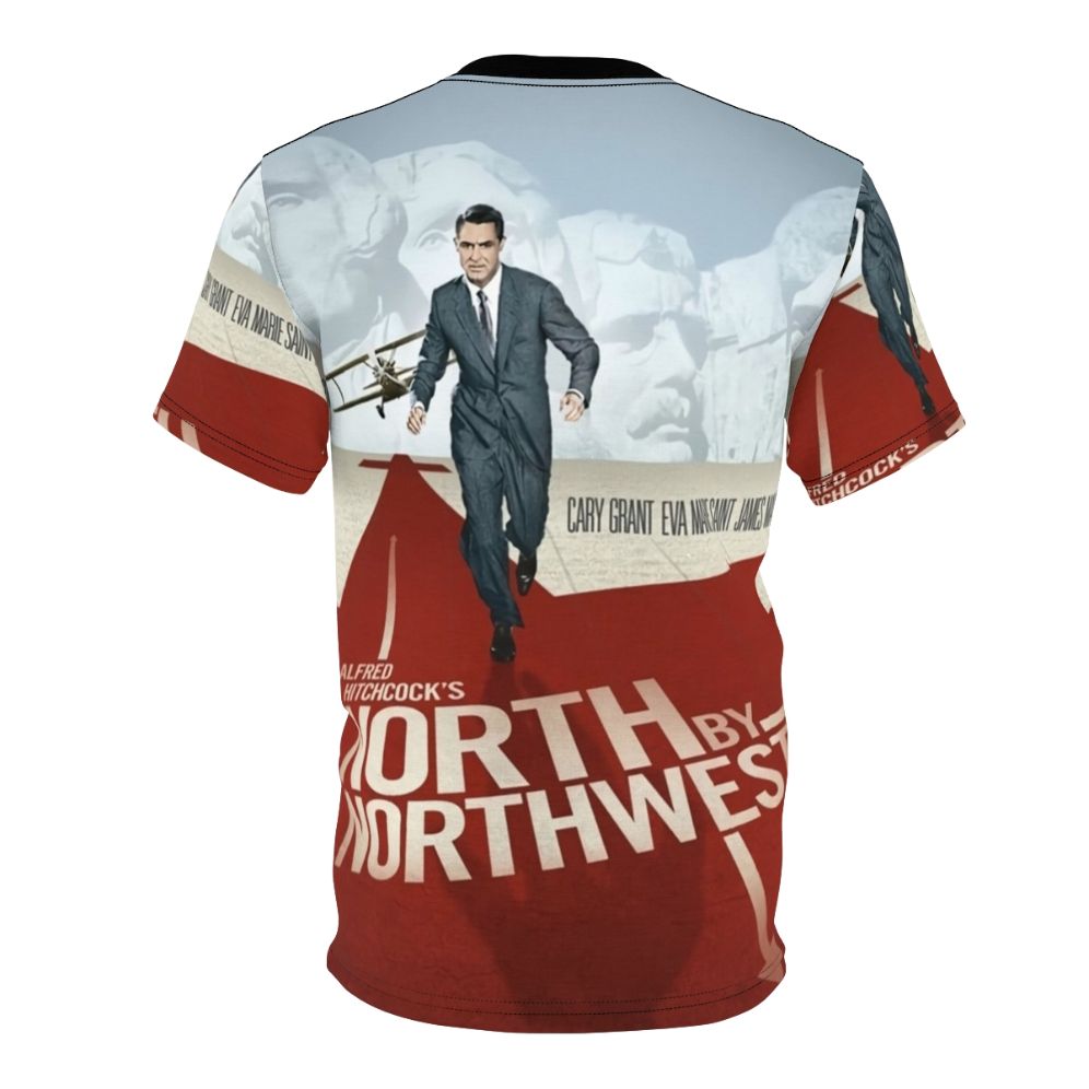 Vintage-style t-shirt design featuring the iconic 1959 film "North by Northwest" - Back