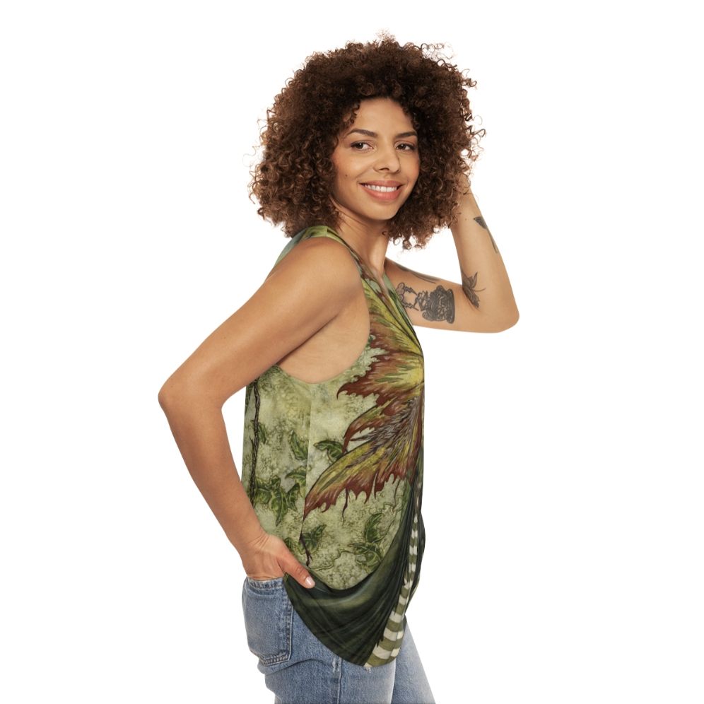 Enchanting green fairy unisex tank top - women side