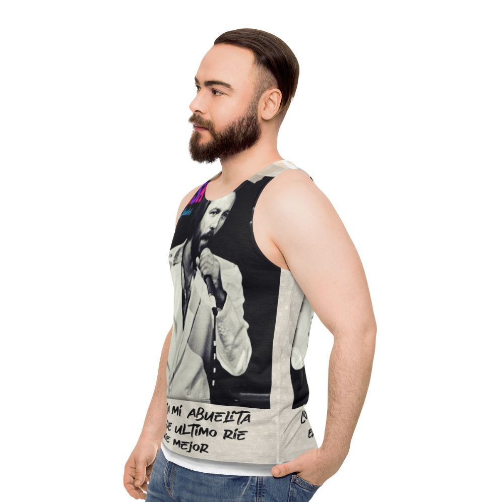 Ruben Blades Decisiones Unisex Salsa Music Tank Top - men side