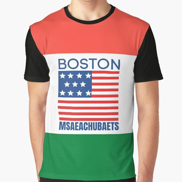 Boston Massachusetts Msaeachubaets Graphic T-Shirt