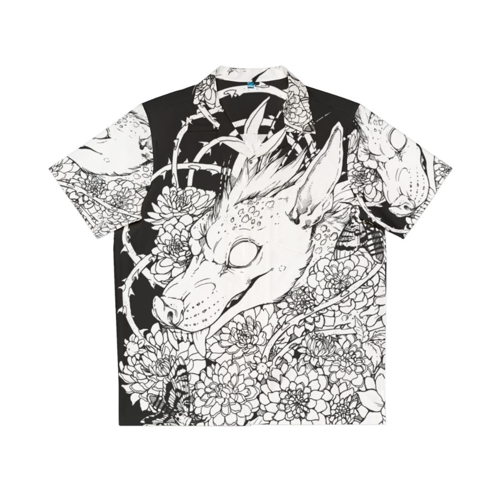 Chupacabra Hawaiian Shirt with Cryptid, Horror, and Animal Imagery