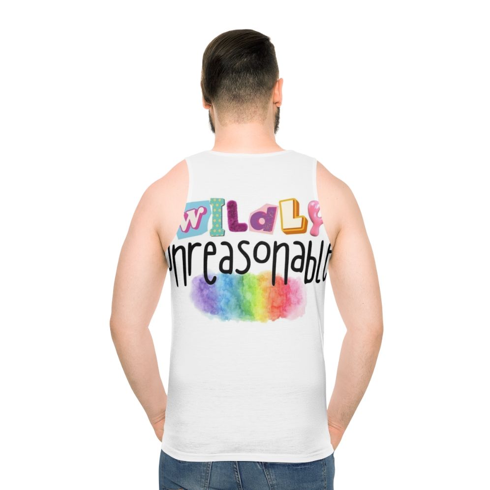 Unisex LGBTQ+ pride tank top - men back