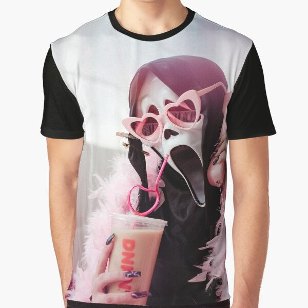 Ghostface graphic t-shirt with Sarah Smile design