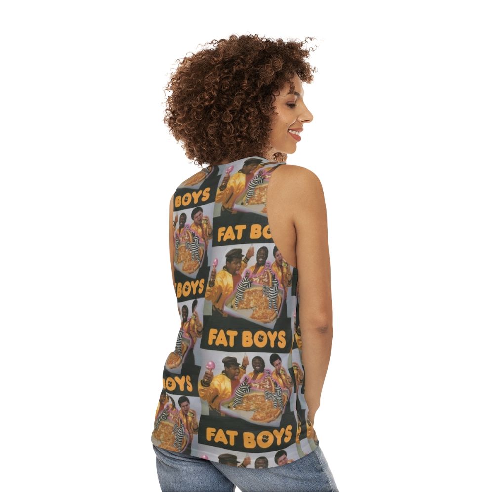 Unisex oversized tank top for hip-hop fashion - women back