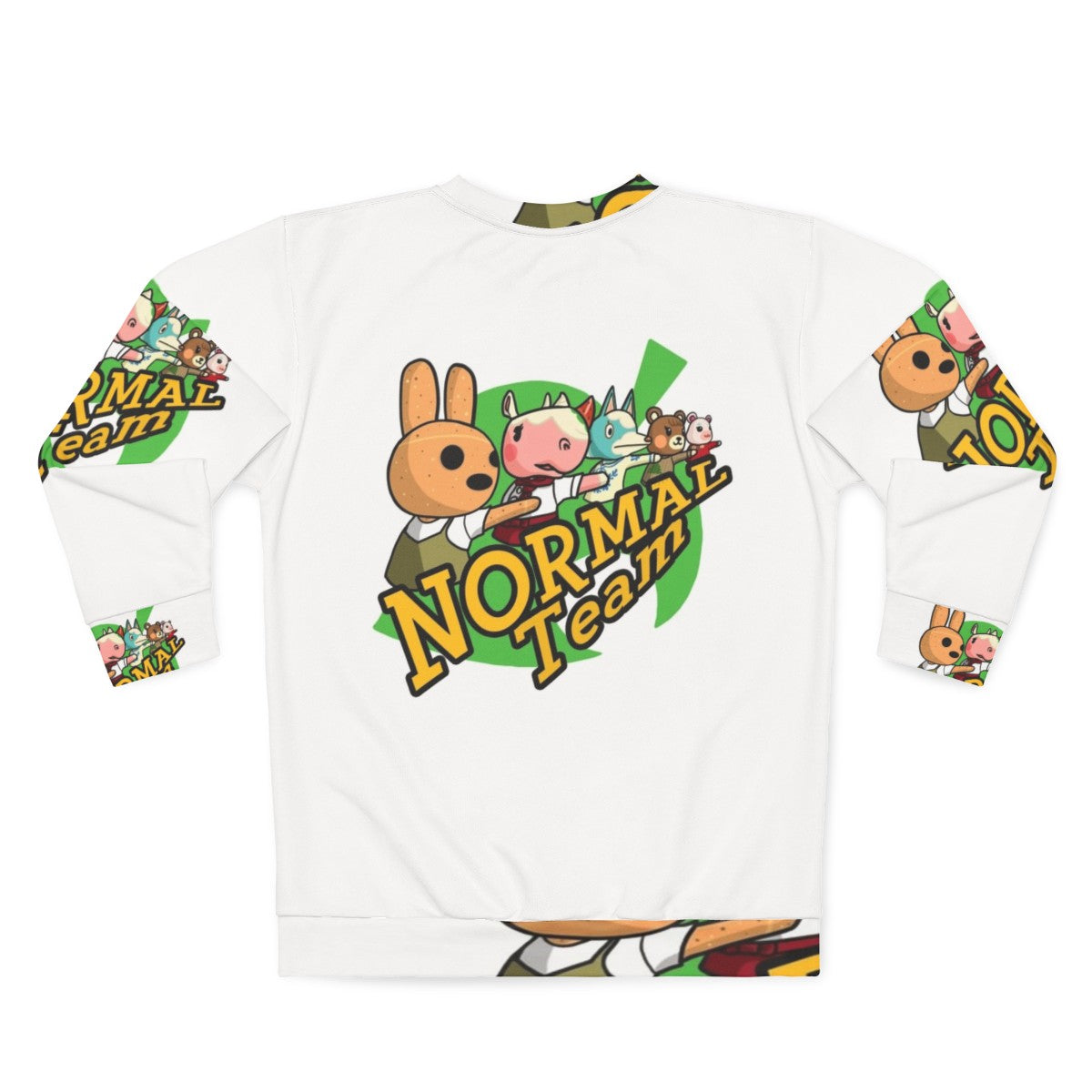 Animal Crossing Themed Sweatshirt with Cute Nintendo Villagers - Back