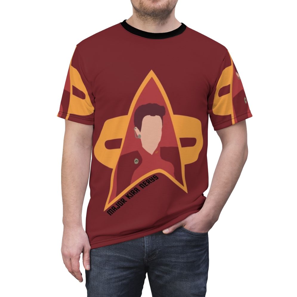 Kira Nerys inspired T-shirt design featuring the character from Star Trek: Deep Space Nine - men front