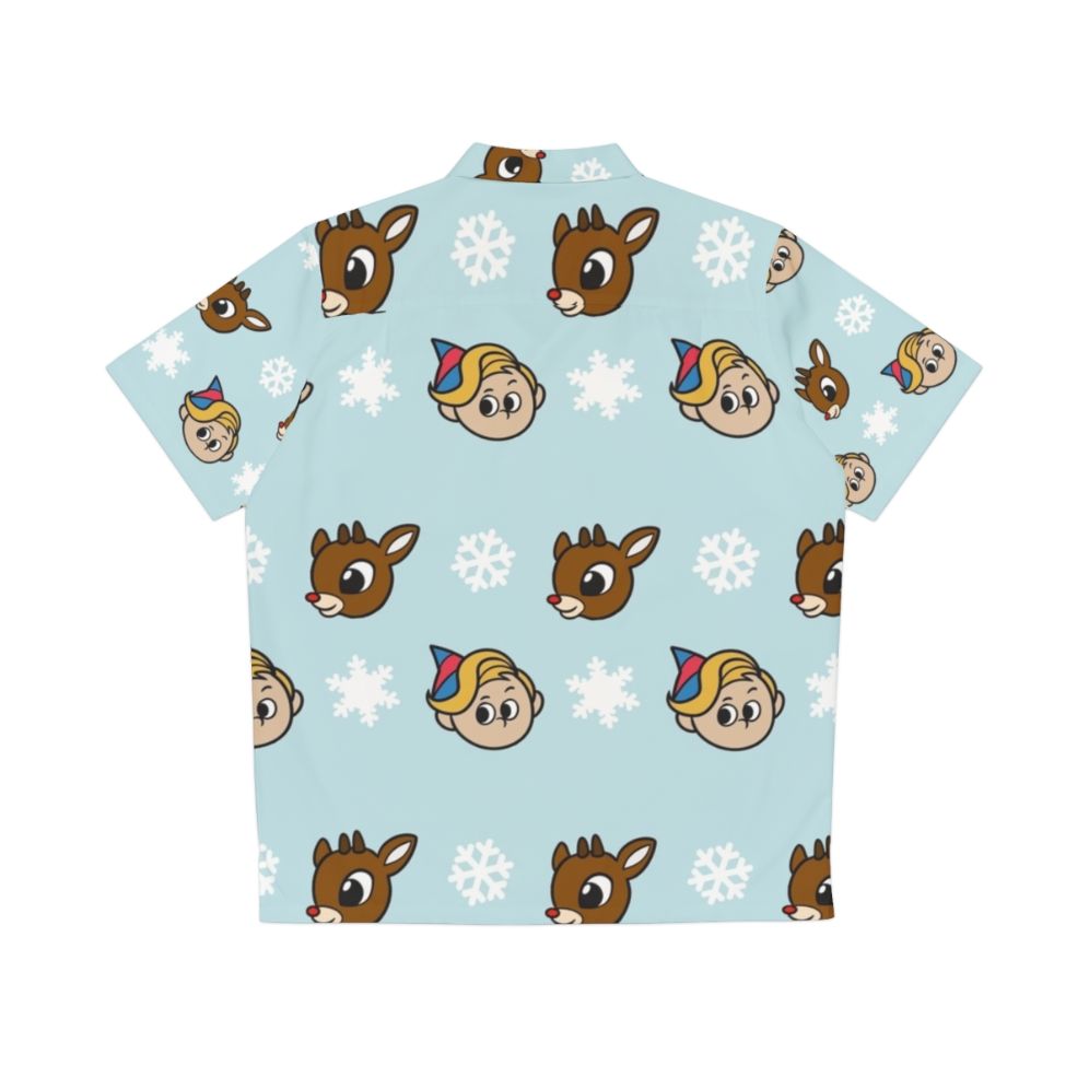 Festive Hawaiian Christmas Shirt with Rudolph and Island of Misfit Toys - Back