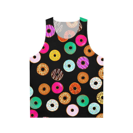 Colorful donut pattern unisex tank top