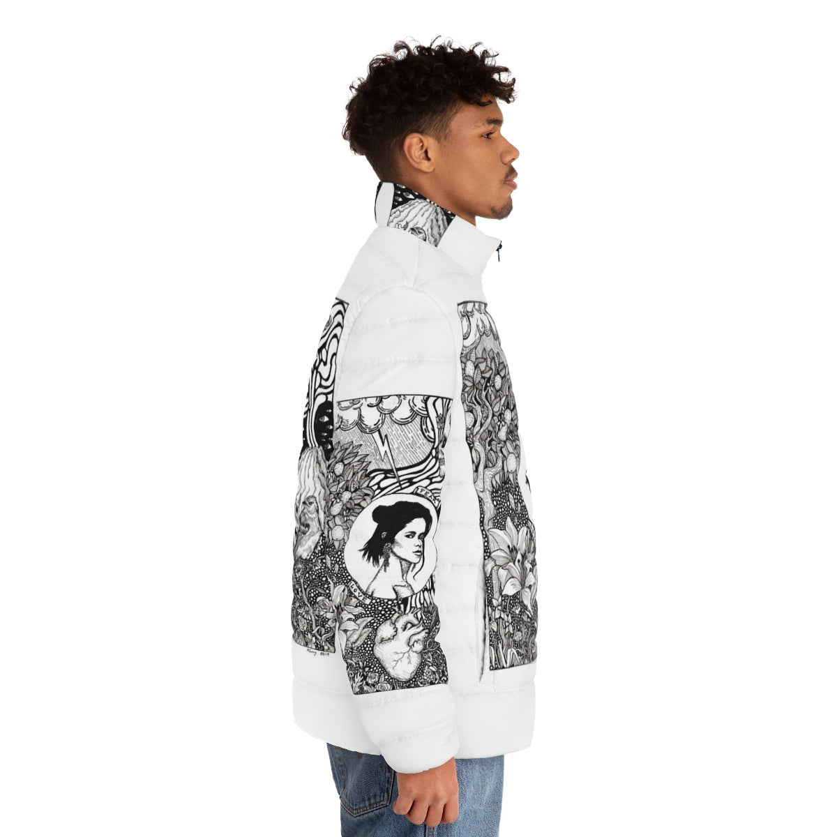 Marina and the Diamonds Inspired Puffer Jacket - men side right