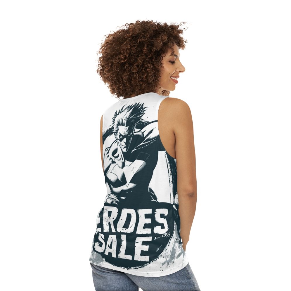 Unisex superhero tank top from the 1993 movie - women back