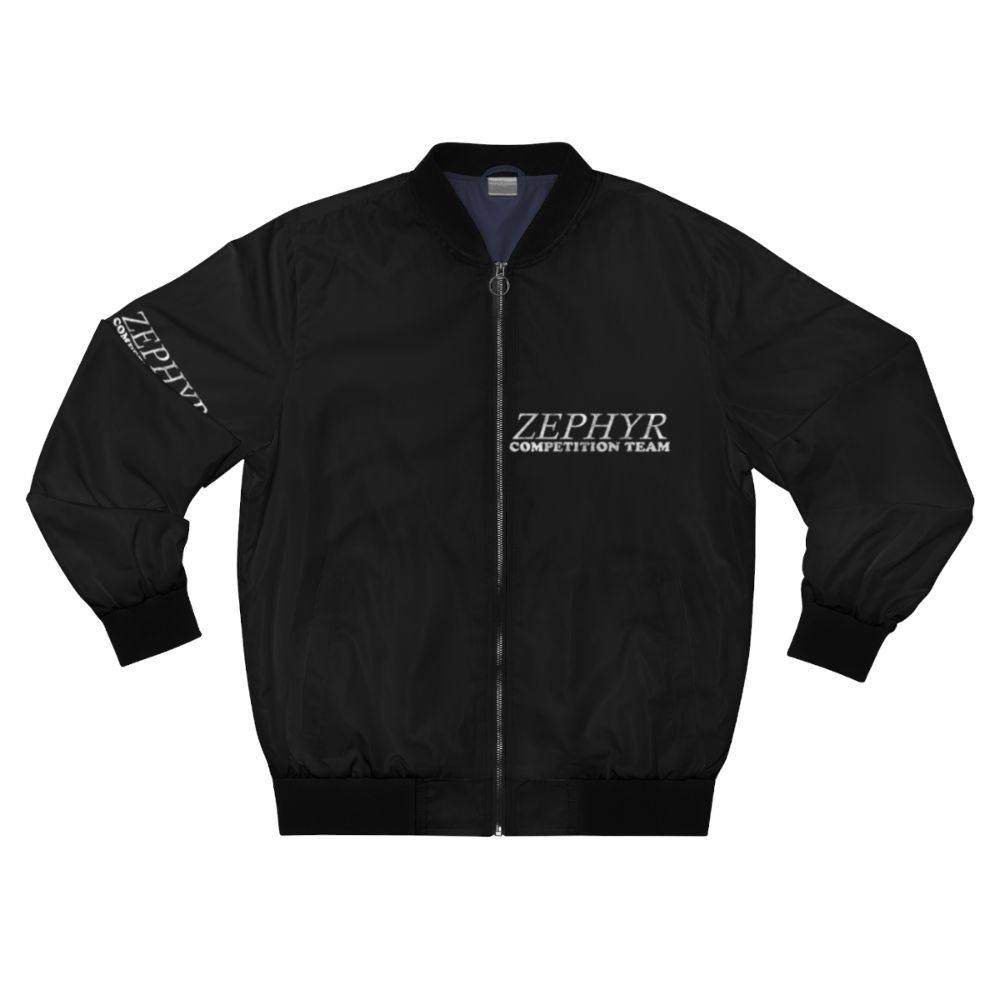 Zephyr Competition Team Bomber Jacket with a sporty and humorous design