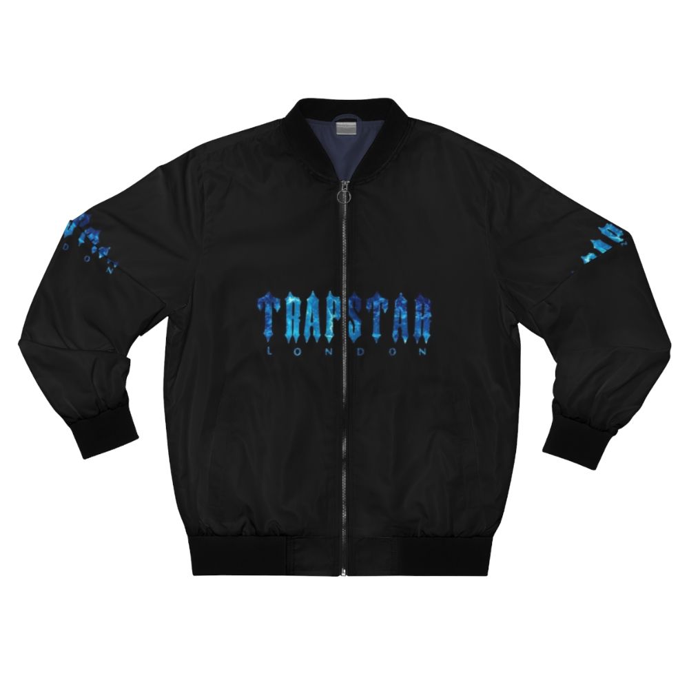 Stylish Trapstar Bomber Jacket in Black and Blue