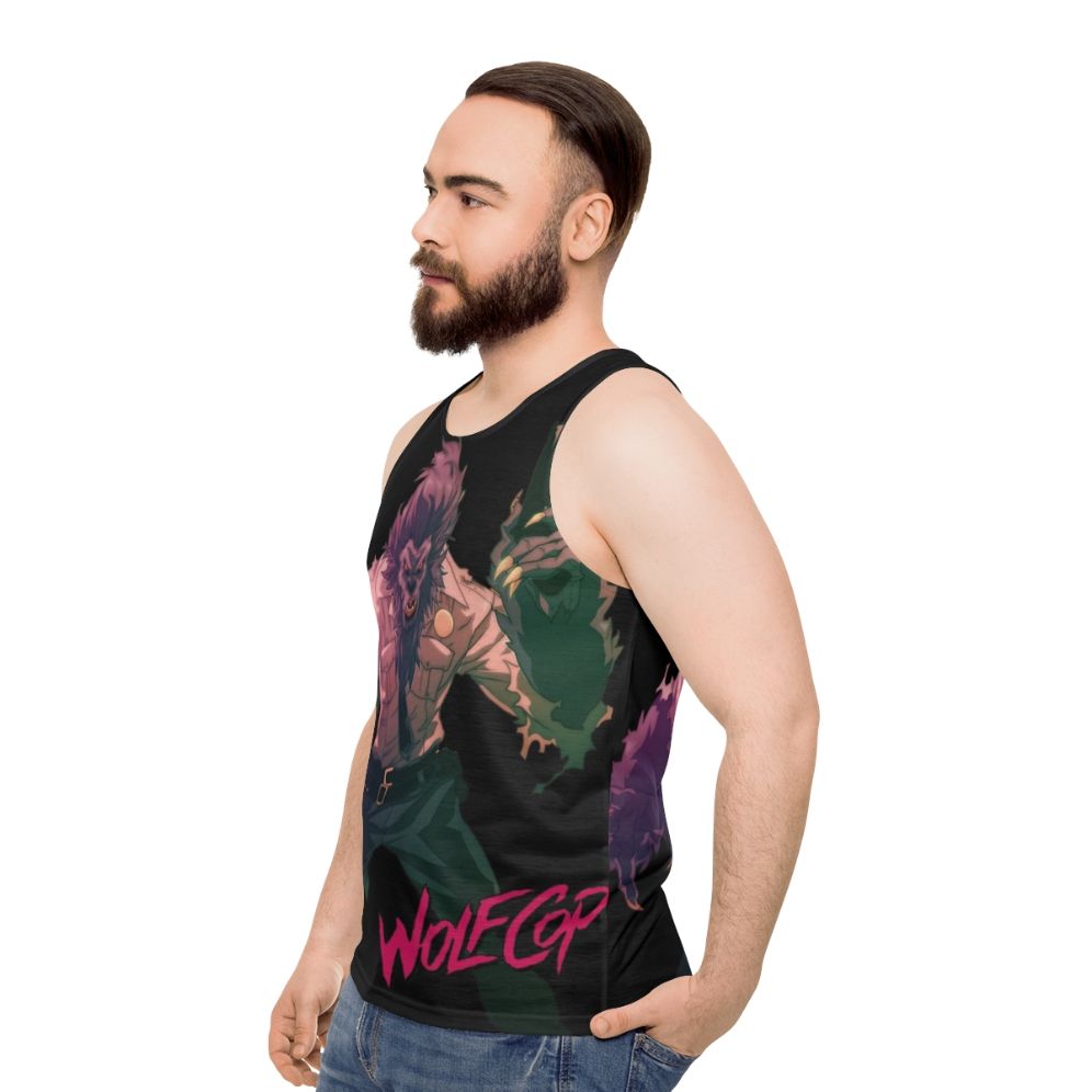 Wolfcop Unisex Tank Top - men side