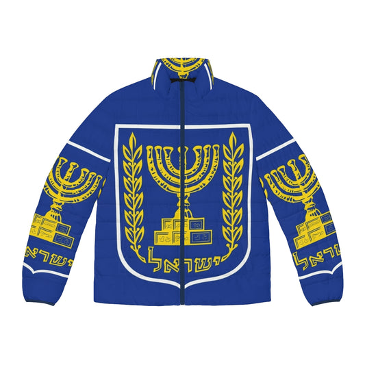 Israel national emblem coat of arms puffer jacket