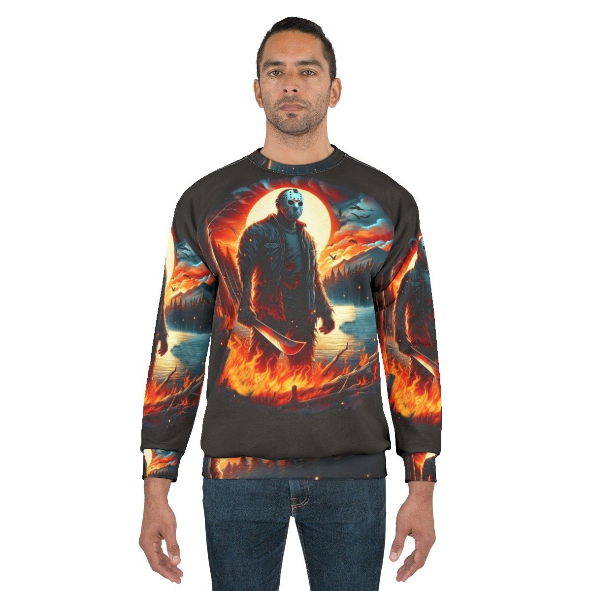 Jason Mask of Terror Sweatshirt - Horror Icon Friday the 13th Apparel - men