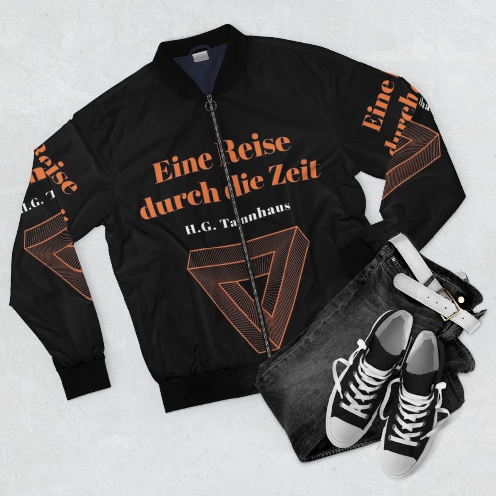 Dark Netflix Series H.G. Tannhaus Bomber Jacket - Flat lay