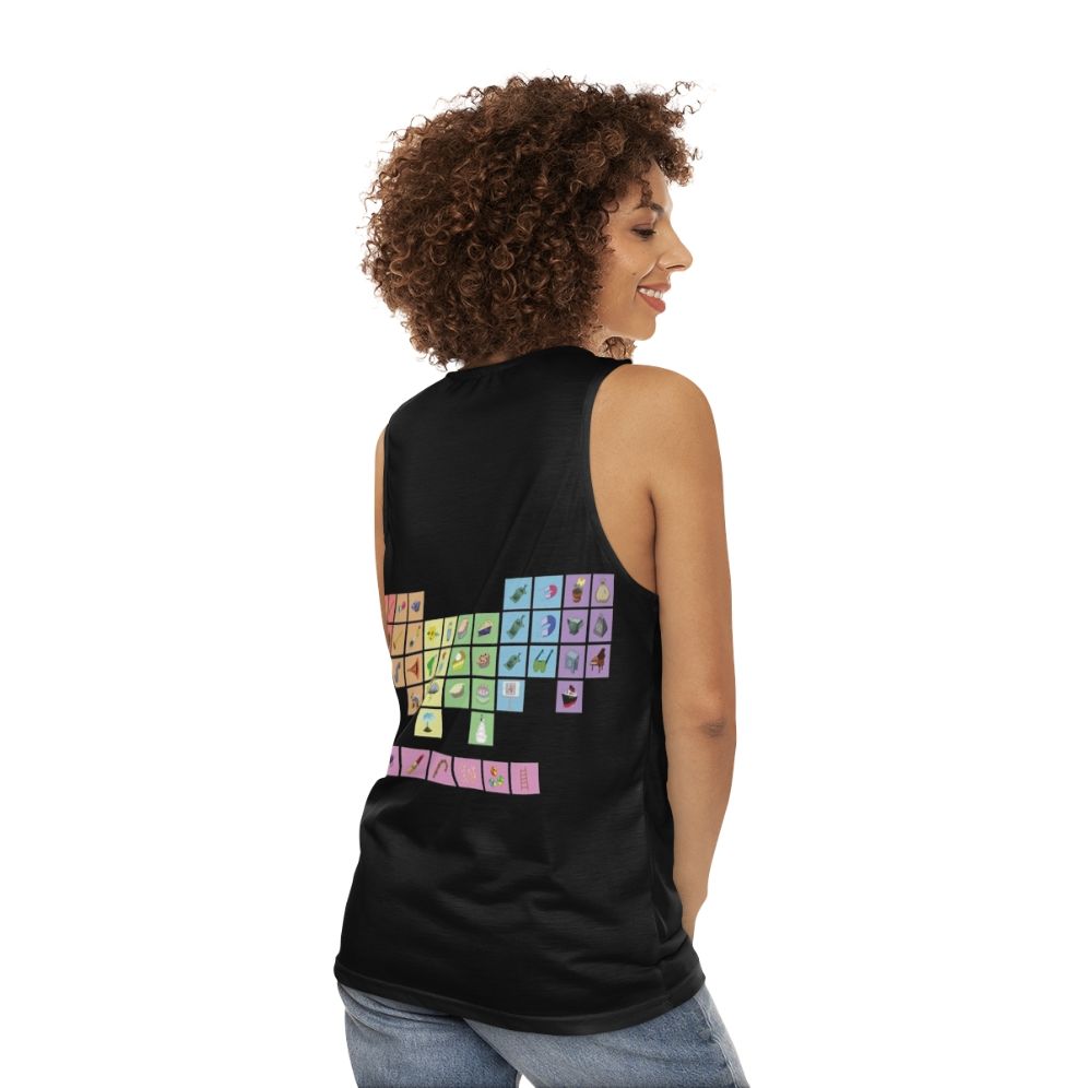 Periodic table of gags unisex tank top - women back