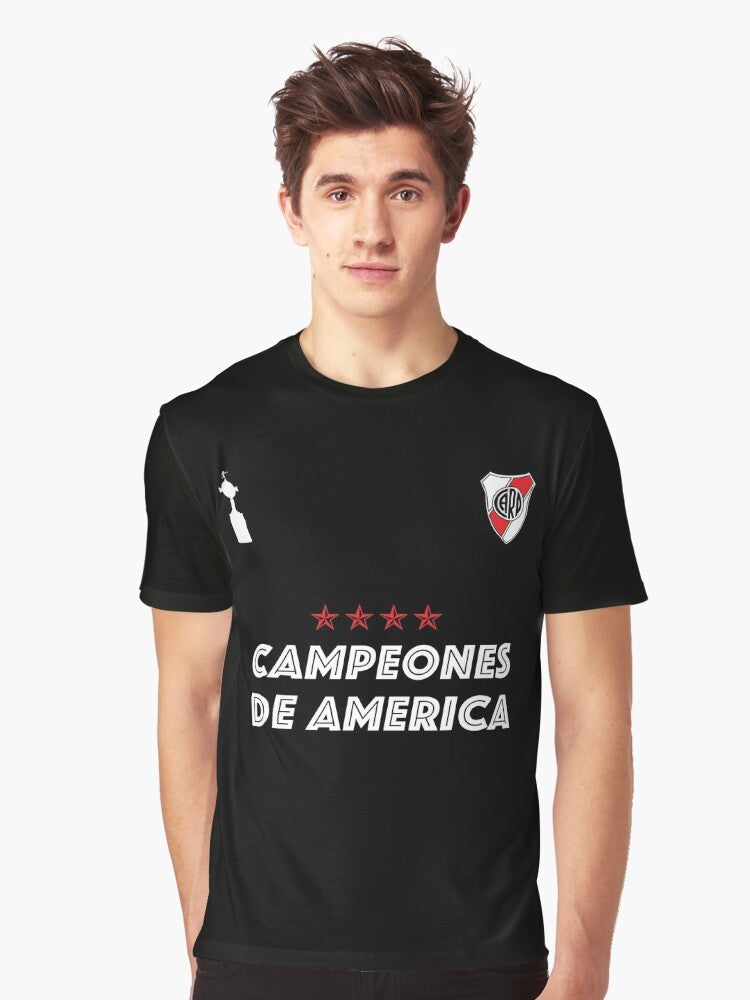 River Plate Argentina Football Graphic T-Shirt - Men