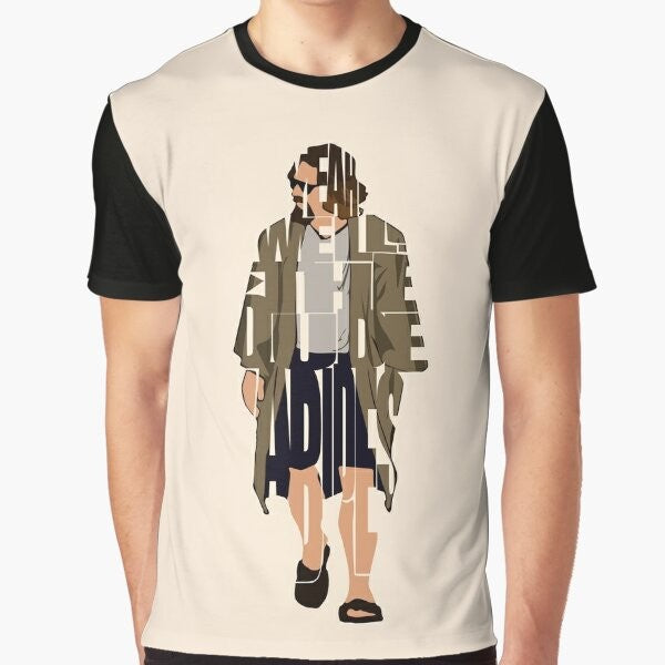 The Big Lebowski graphic t-shirt with the dude and typographic design