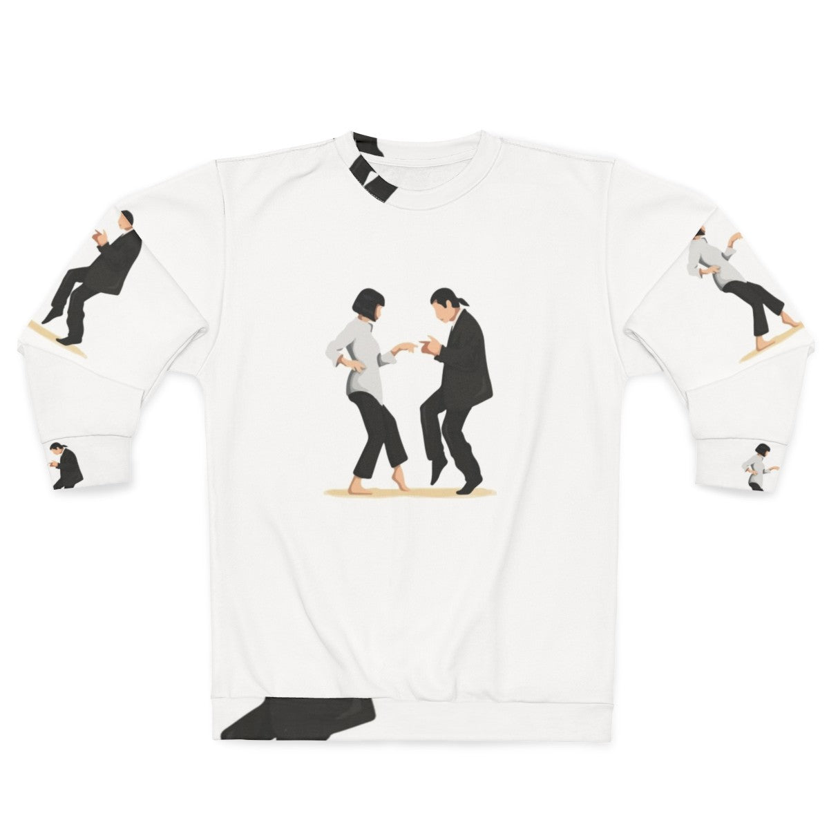 Pulp Fiction movie themed sweatshirt with digital art design