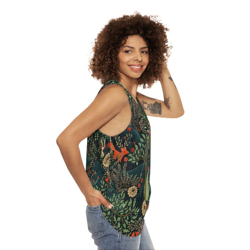 Whimsical Wonderland Enchanted Forest Fairy Tale Floral Tank Top - women side