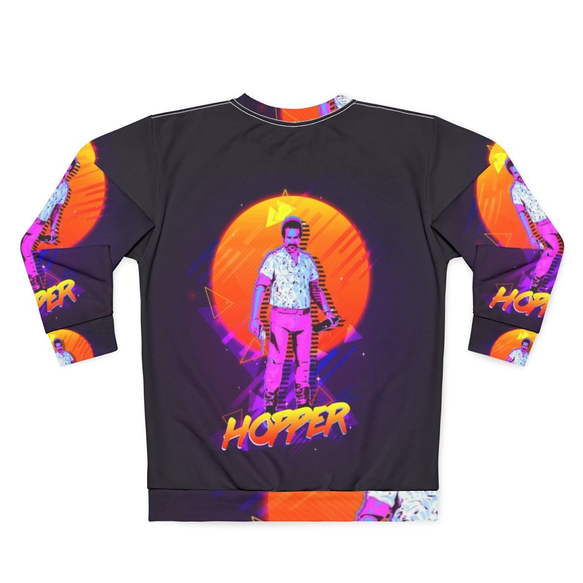 Hopper Sweatshirt - Stranger Things Inspired 80s Clothing - Back