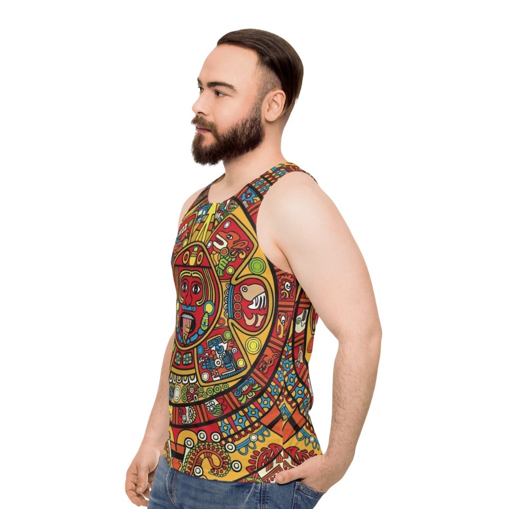 Mayan calendar unisex tank top - men side