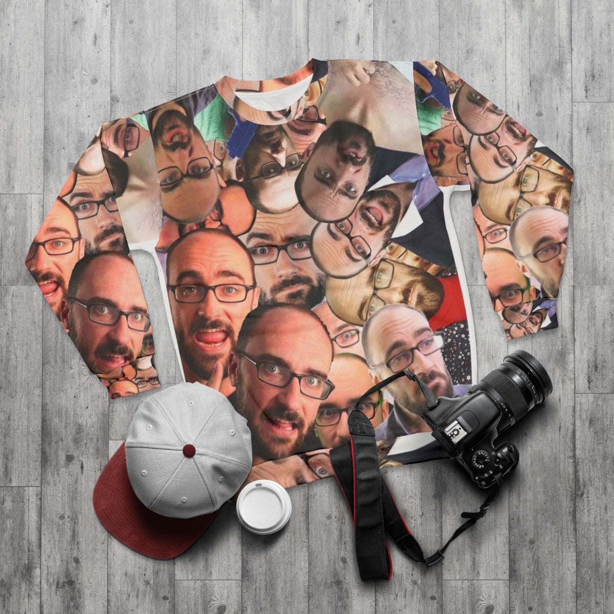 Vsauce YouTube Personality Comedy Sweatshirt - flat lay